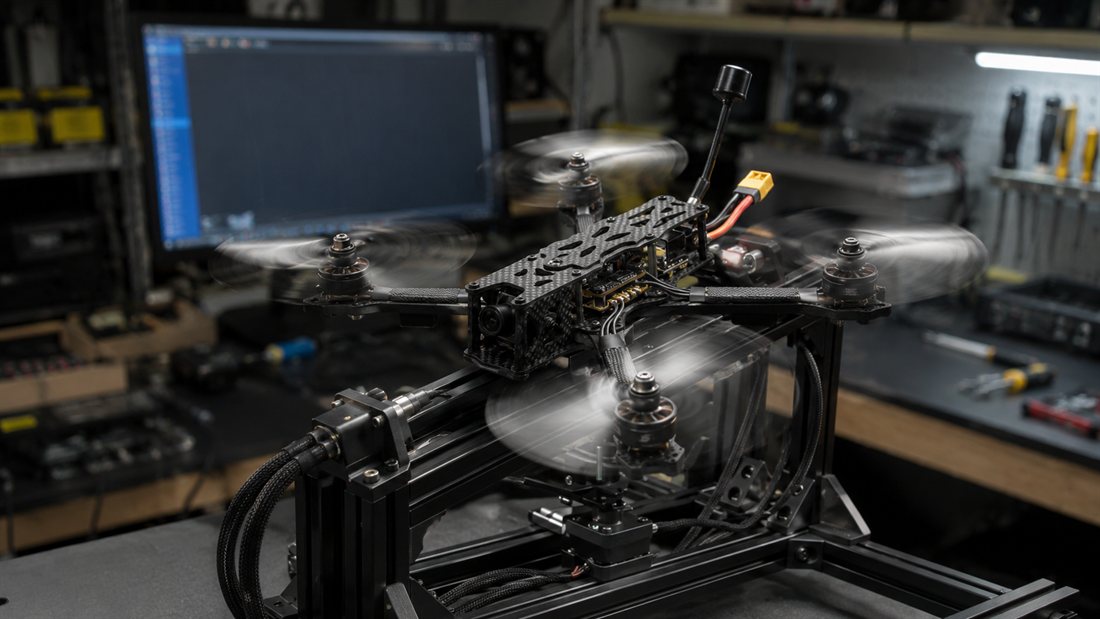 PID-налаштування FPV-дрона на тестовому стенді